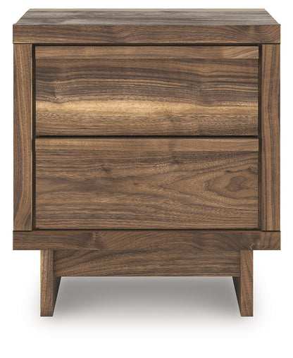 Chirason - Two Drawer Night Stand - Brown - The Sleep Loft - Online Mattress Showroom NYC