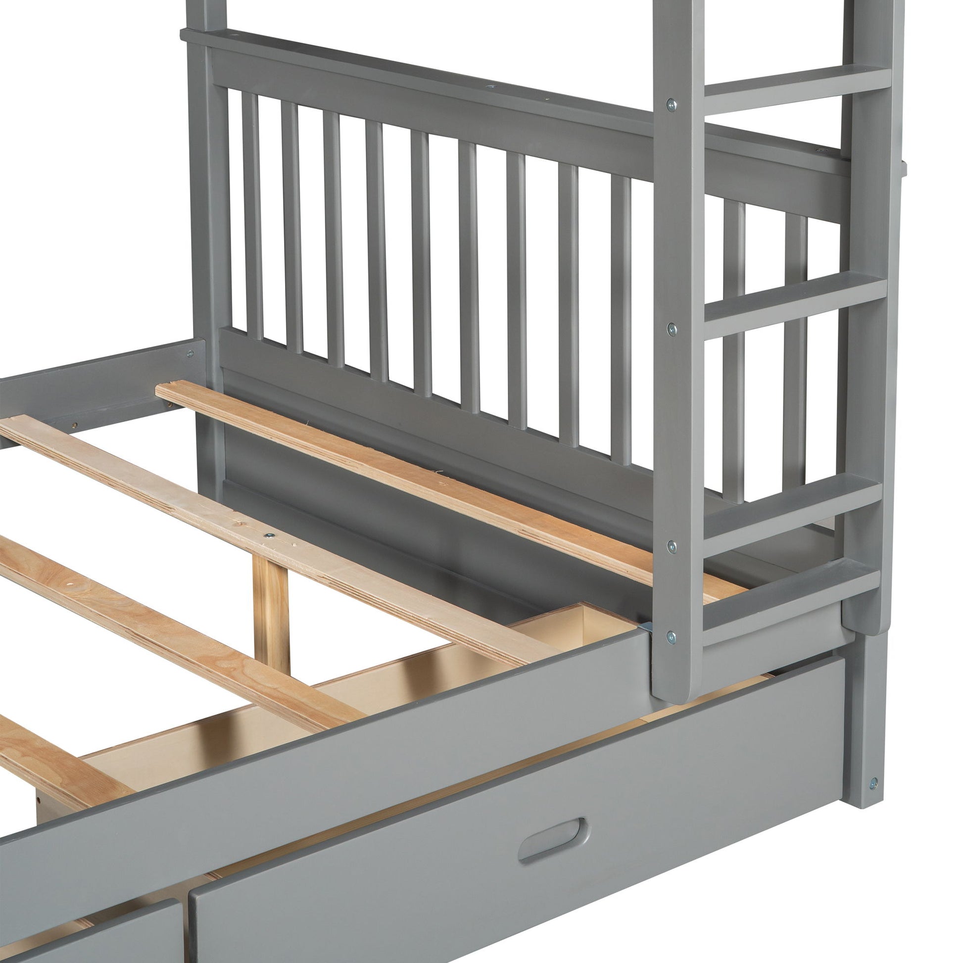 Bunk Bed With Ladders And 2 Storage Drawers - The Sleep Loft - Online Mattress Showroom NYC