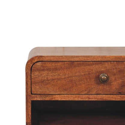 Curve Upper Slot Floating Nightstand - The Sleep Loft - Online Mattress Showroom NYC