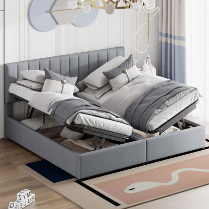 Upholstered Platform Bed With A Hydraulic Storage System - The Sleep Loft - Online Mattress Showroom NYC