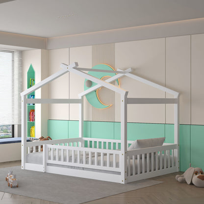 Bed House Bed Frame With Fence - The Sleep Loft - Online Mattress Showroom NYC