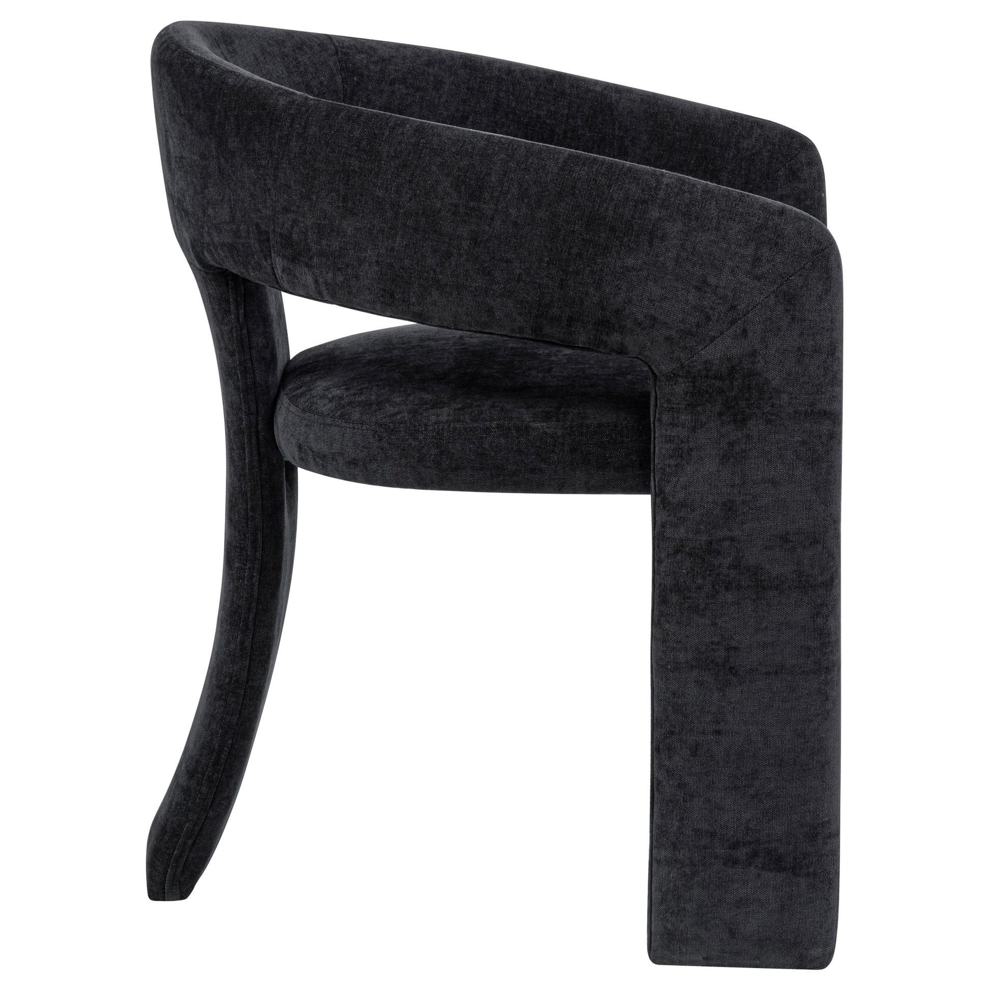 Carlow Upholstered Dining Arm Chair Black (Set of 2)