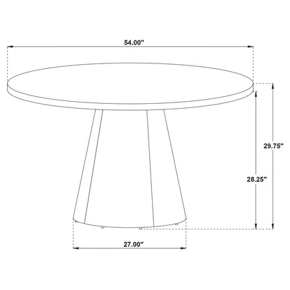 Franklin 5-piece 54-inch Round Dining Table Set Dark Brown