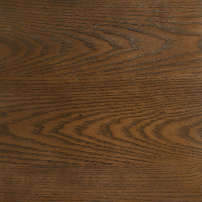 Franklin 54-inch Round Wood Pedestal Base Dining Table Dark Brown