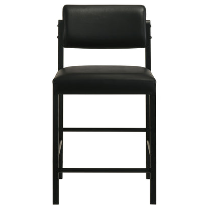 Kehoe Upholstered Counter Height Chair Black (Set of 2)