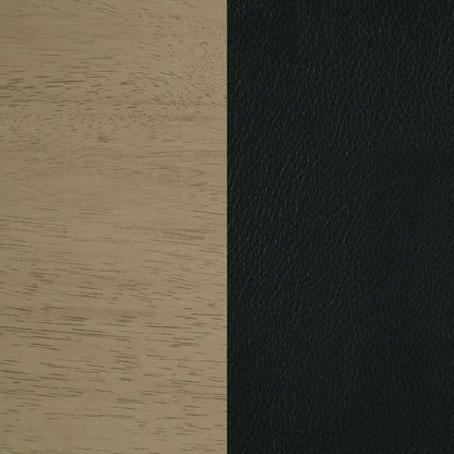 Kehoe Upholstered Counter Height Chair Black and Natural Oak (Set of 2)
