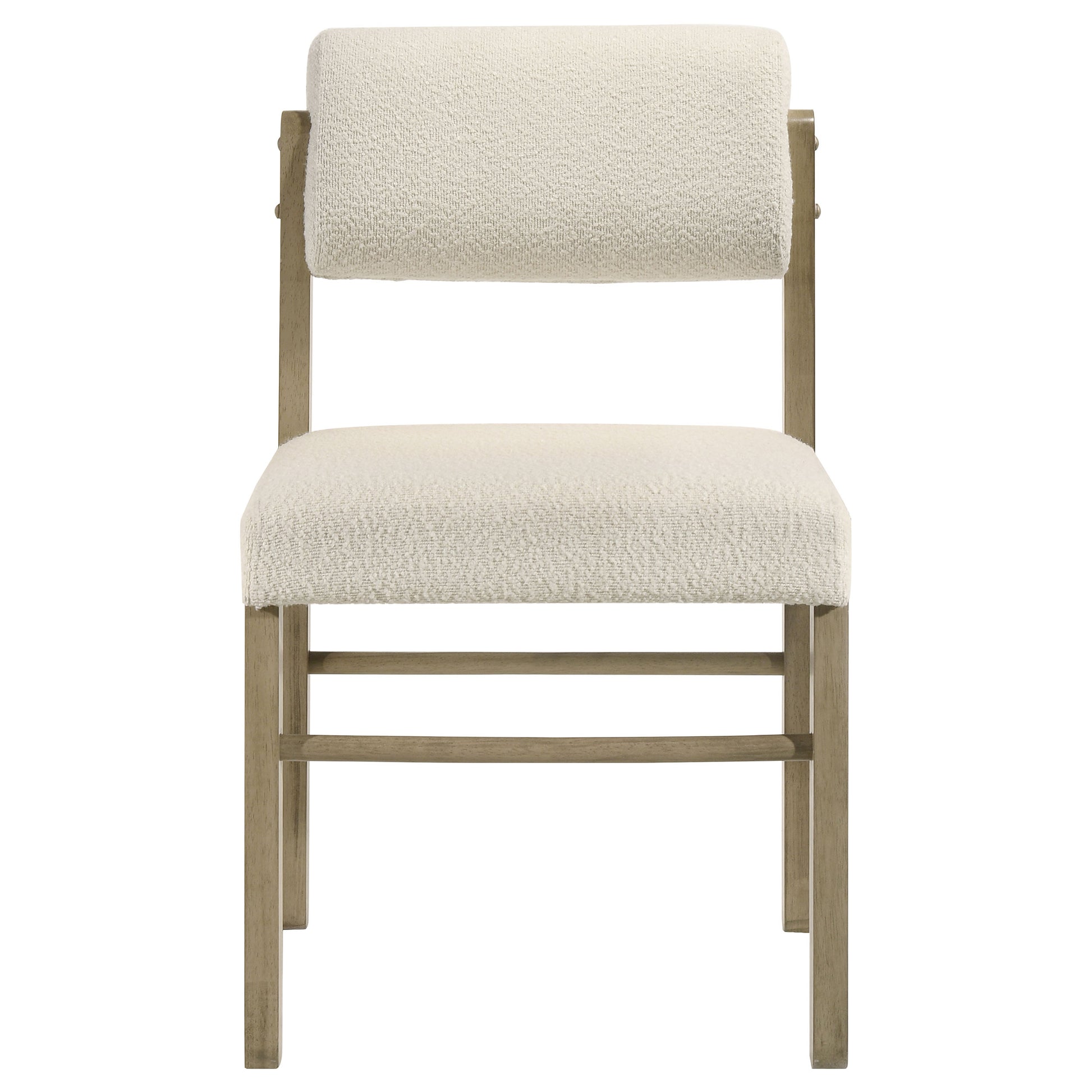 Kehoe Upholstered Dining Side Chair Cream and Natural Oak (Set of 2)
