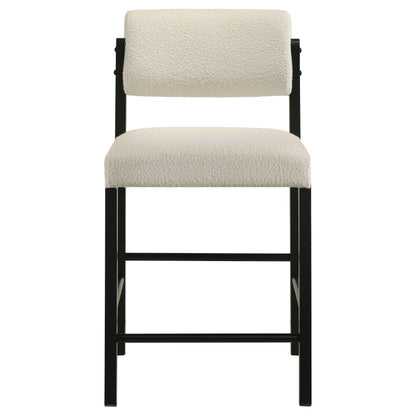 Hamlyn 5-piece Round Wood Counter Height Dining Set Cream and Black