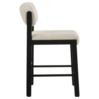 Kehoe Upholstered Counter Height Chair Cream and Black (Set of 2)
