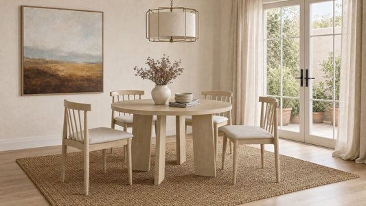 Strouse 5-piece Dining Set Wheat and Natural Oak - The Sleep Loft - Online Mattress Showroom NYC