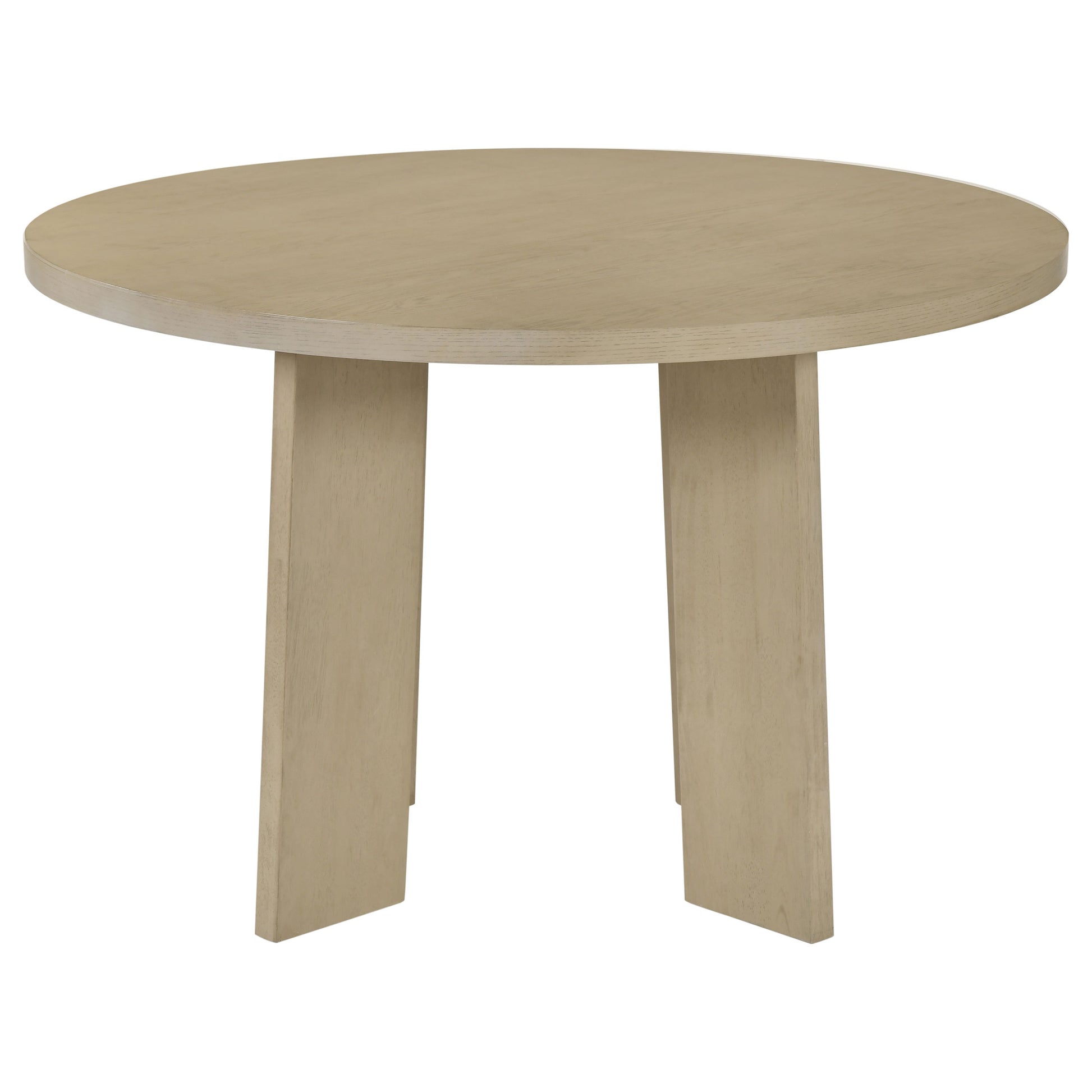Strouse 47-inch Round Wood Dining Room Table Natural Oak