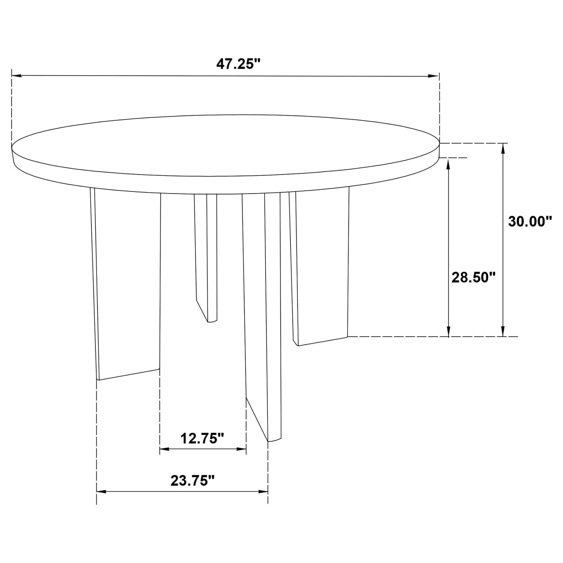 Strouse 47-inch Round Wood Dining Room Table Walnut