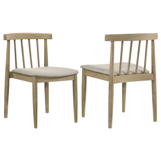 Cullen Dining Side Chair Upholstered Seat Natural Oak (Set of 2) - The Sleep Loft - Online Mattress Showroom NYC