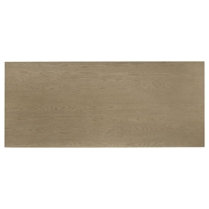 Decker 7-piece 82-inch Rectangular Dining Set Black and Natural Oak