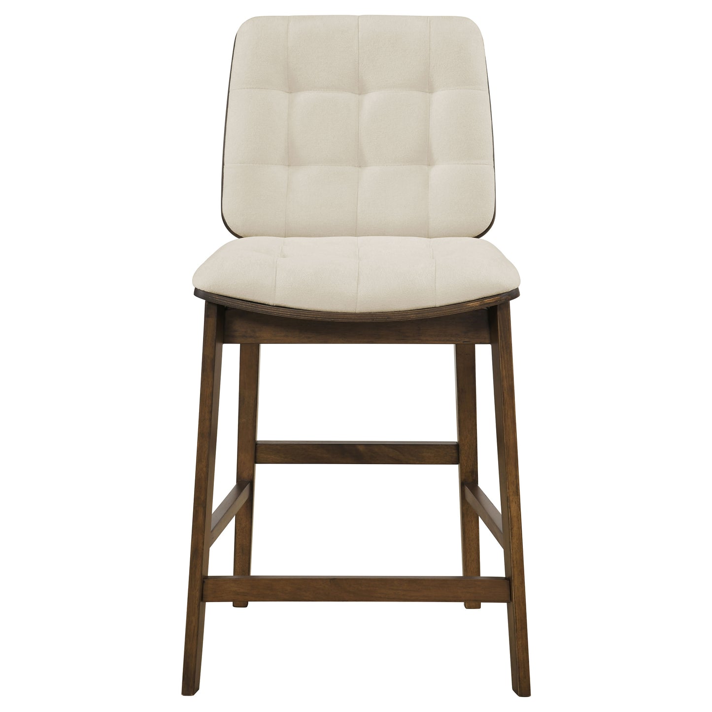 Redbridge Upholstered Counter Chair Cream and Walnut (Set of 2)