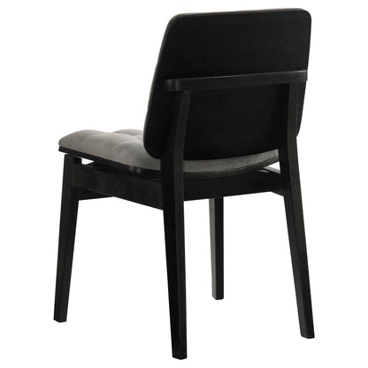 Redbridge Upholstered Side Chair Grey and Black (Set of 2)