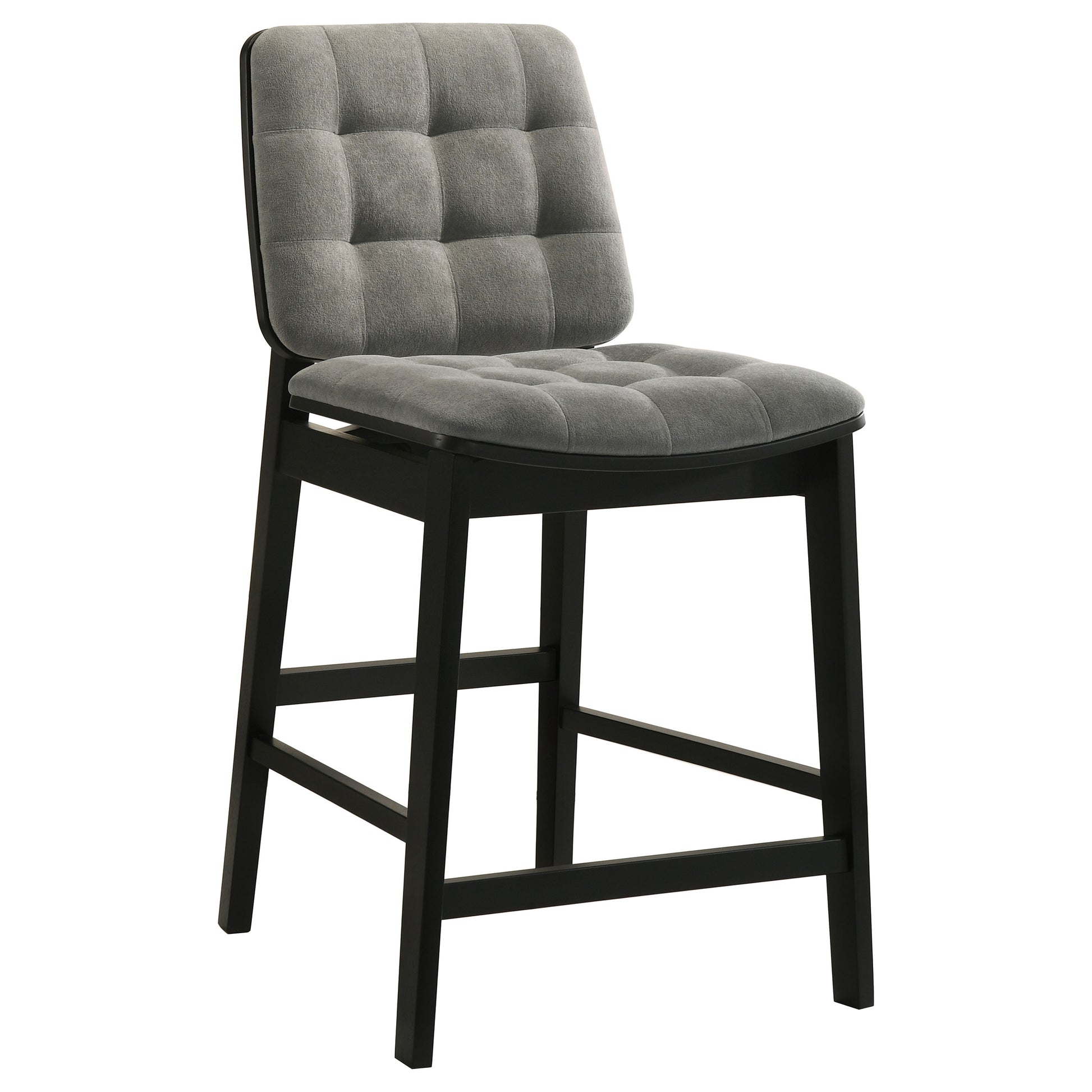 Redbridge Upholstered Counter Chair Grey and Black (Set of 2)