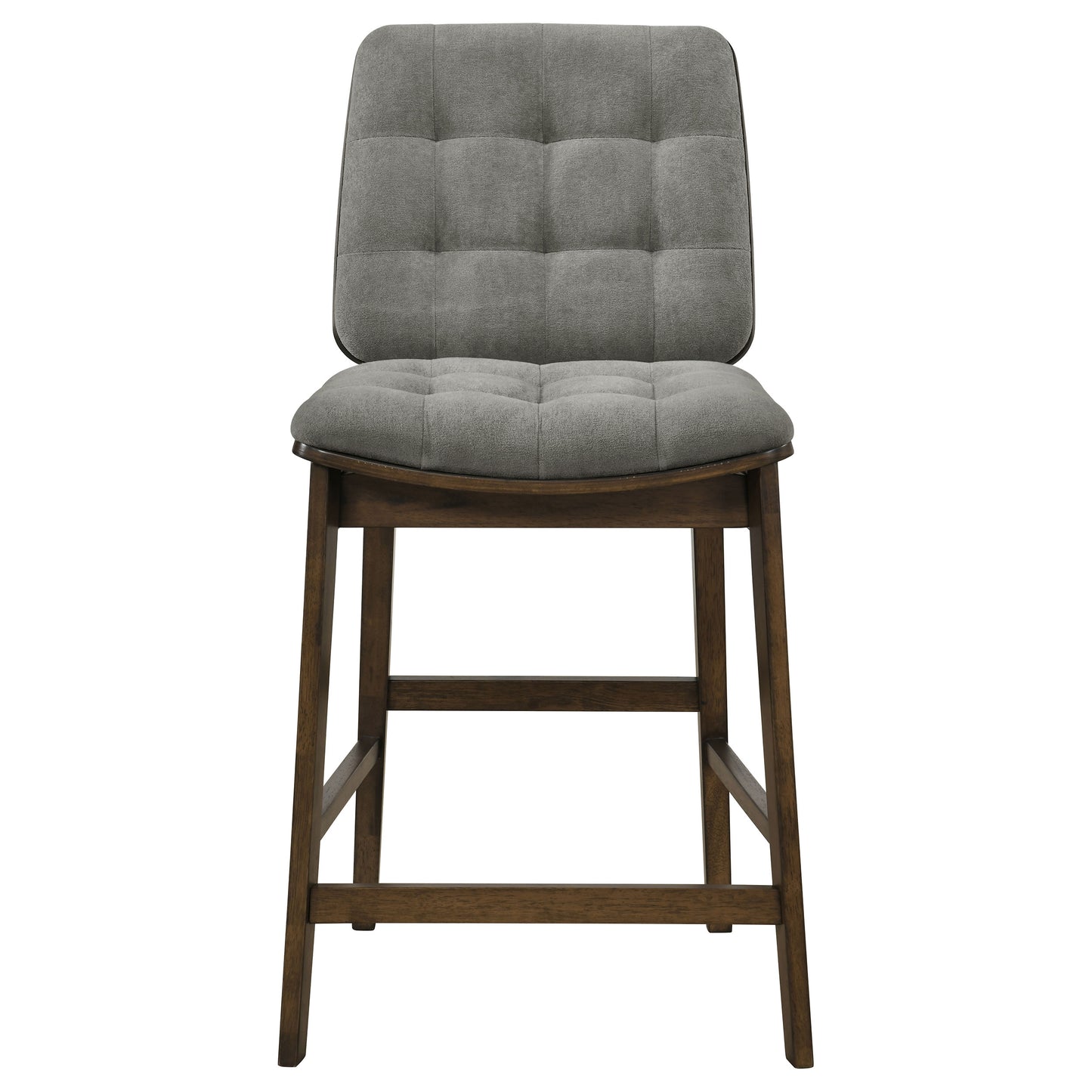 Redbridge Upholstered Counter Chair Grey and Walnut (Set of 2)