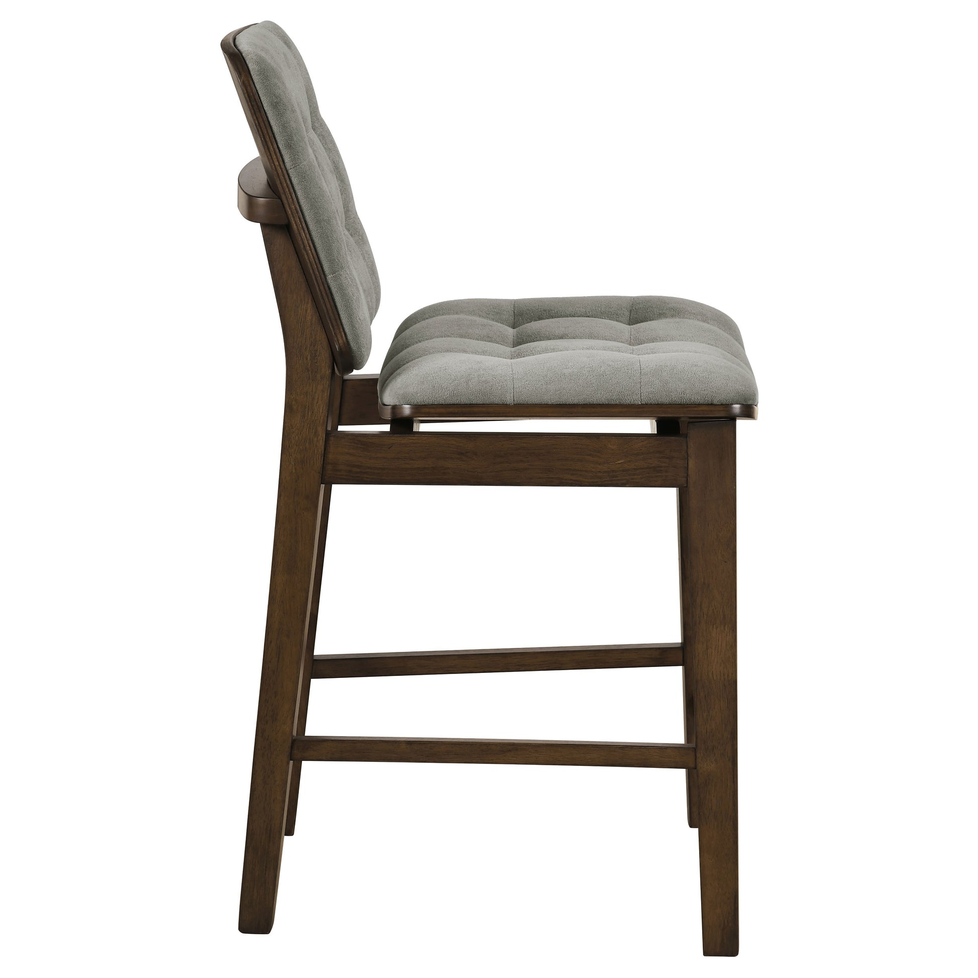 Redbridge Upholstered Counter Chair Grey and Walnut (Set of 2)