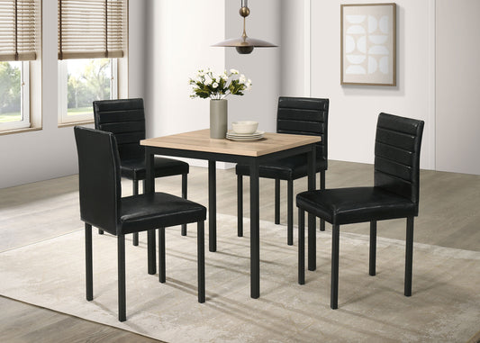 Garza 5-piece Space Saving Rectangular Dining Table Greige Oak - The Sleep Loft - Online Mattress Showroom NYC