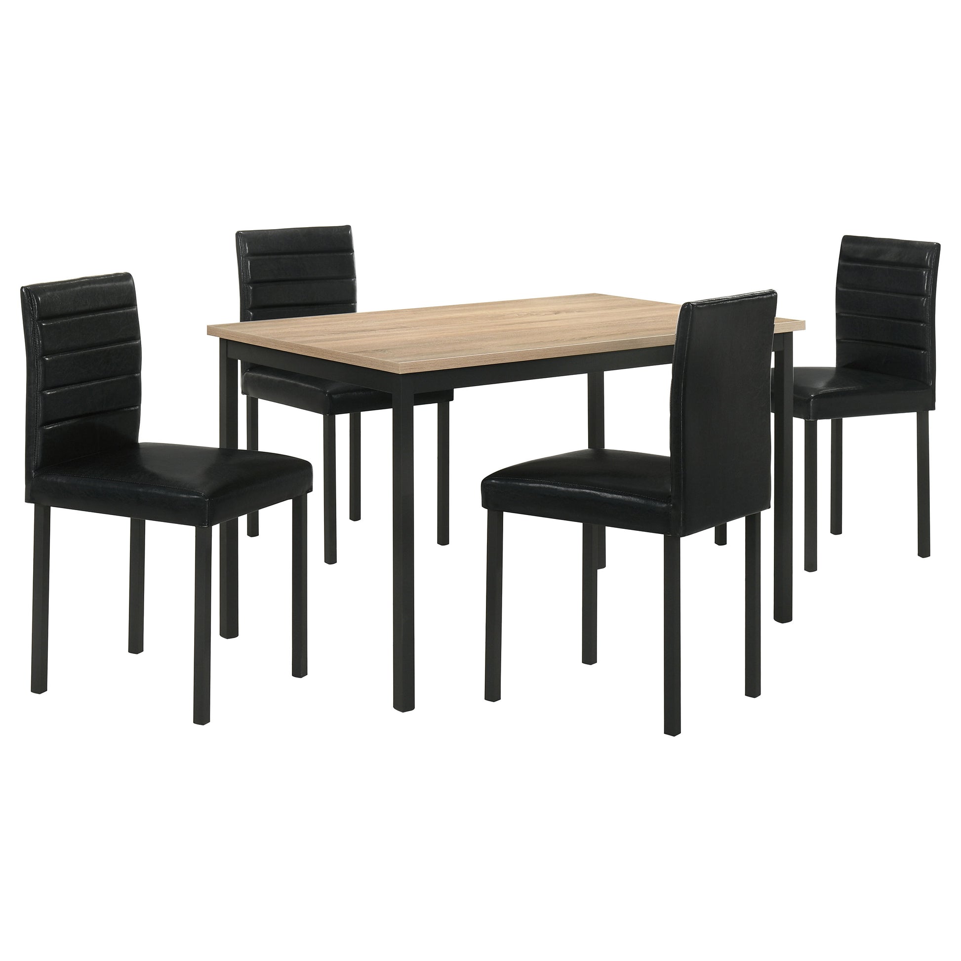 Garza 5-piece Rectangular Dining Table Greige Oak