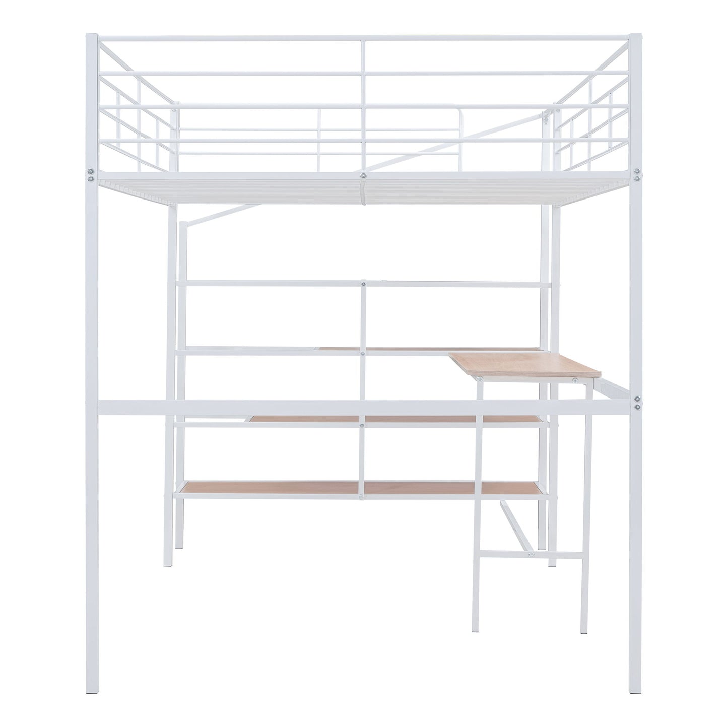 Loft Bed With Desk And Lateral Storage Ladder - The Sleep Loft - Online Mattress Showroom NYC