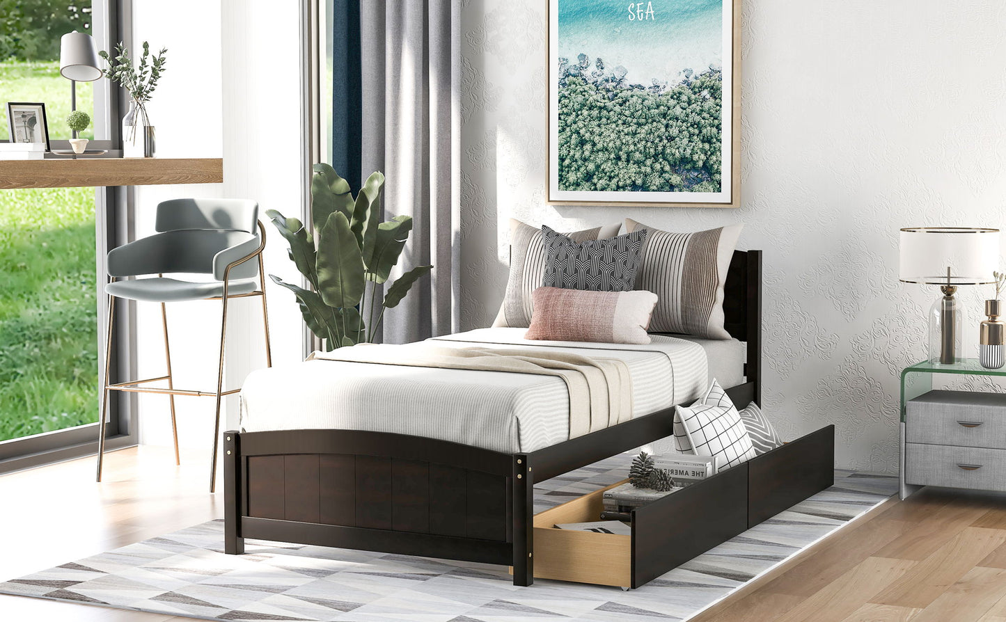 Platform Bed & Headboard, Footboard And Wood Slat Support - The Sleep Loft - Online Mattress Showroom NYC
