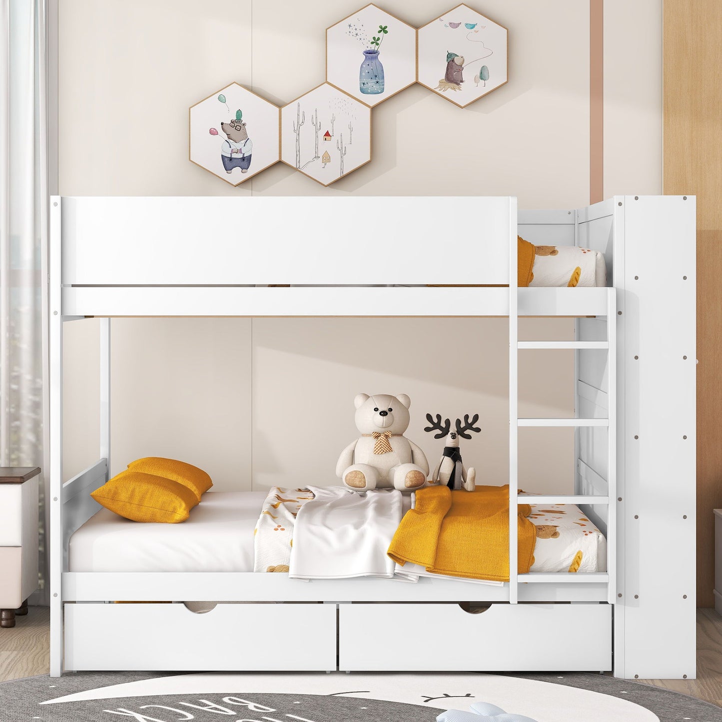 Bunk Bed With 2 Drawers And Multi Layer Cabinet - The Sleep Loft - Online Mattress Showroom NYC