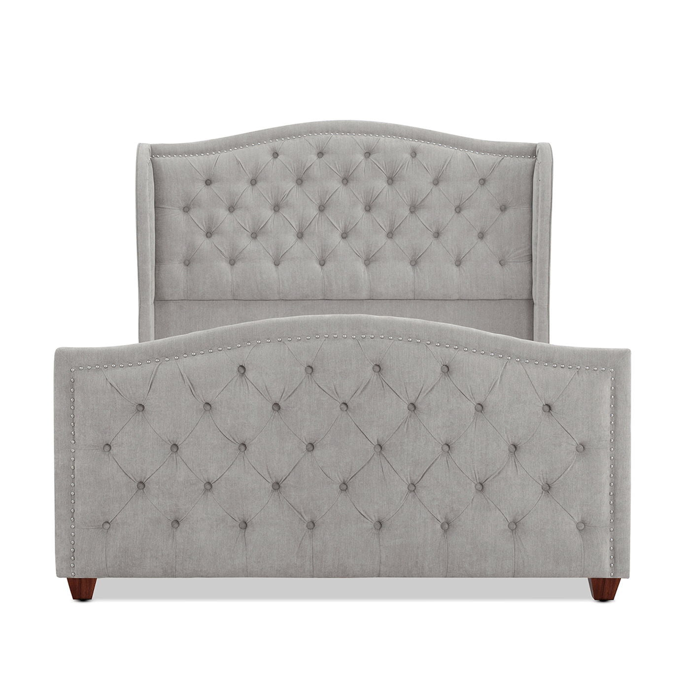 Marcella - Upholstered Shelter Headboard Bed Set - The Sleep Loft - Online Mattress Showroom NYC