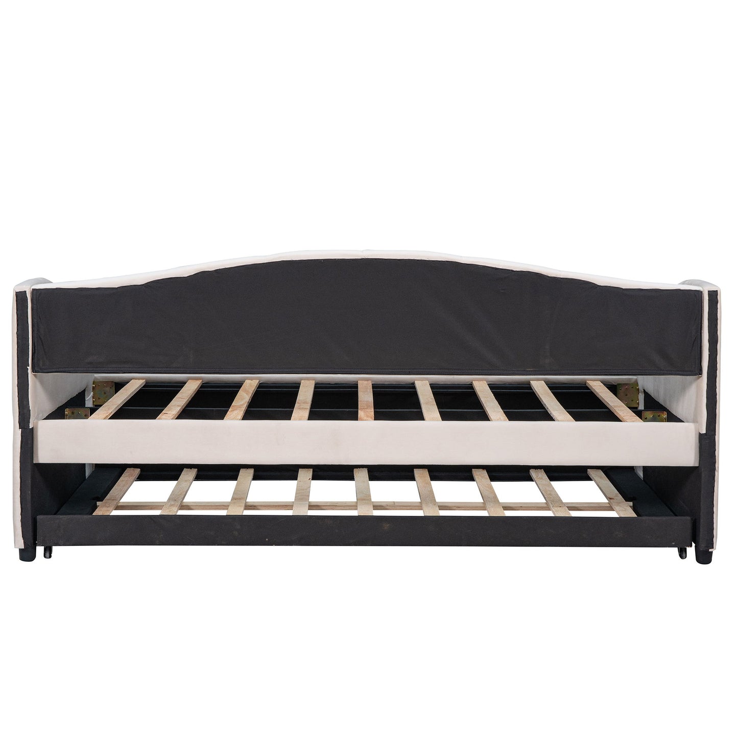 Upholstered Daybed Sofa Bed With Trundle Bed And Wood Slat - The Sleep Loft - Online Mattress Showroom NYC