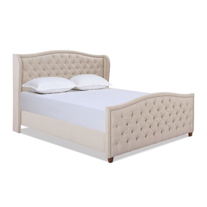 Marcella - Upholstered Shelter Headboard Bed Set - The Sleep Loft - Online Mattress Showroom NYC
