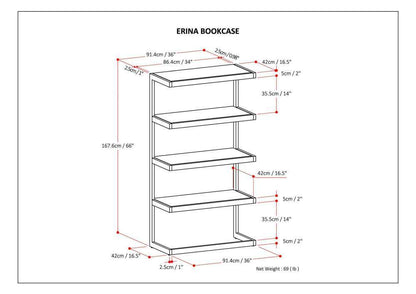 Erina - Handcrafted Bookcase - The Sleep Loft - Online Mattress Showroom NYC
