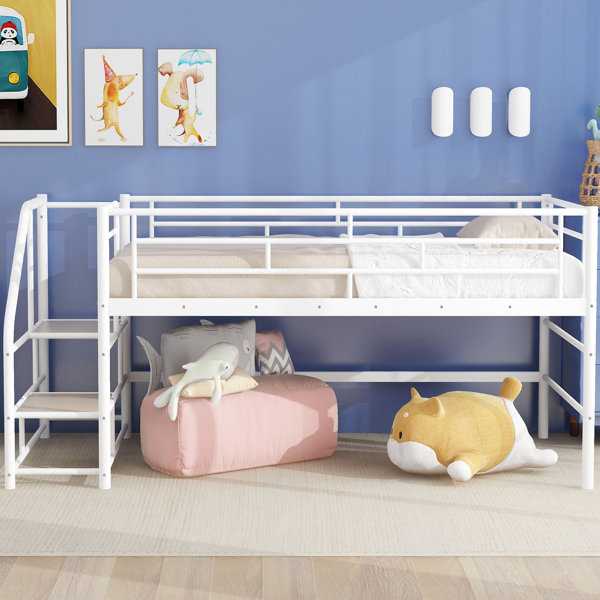 Loft Bed With Storage Stairs And Metal Frame - The Sleep Loft - Online Mattress Showroom NYC