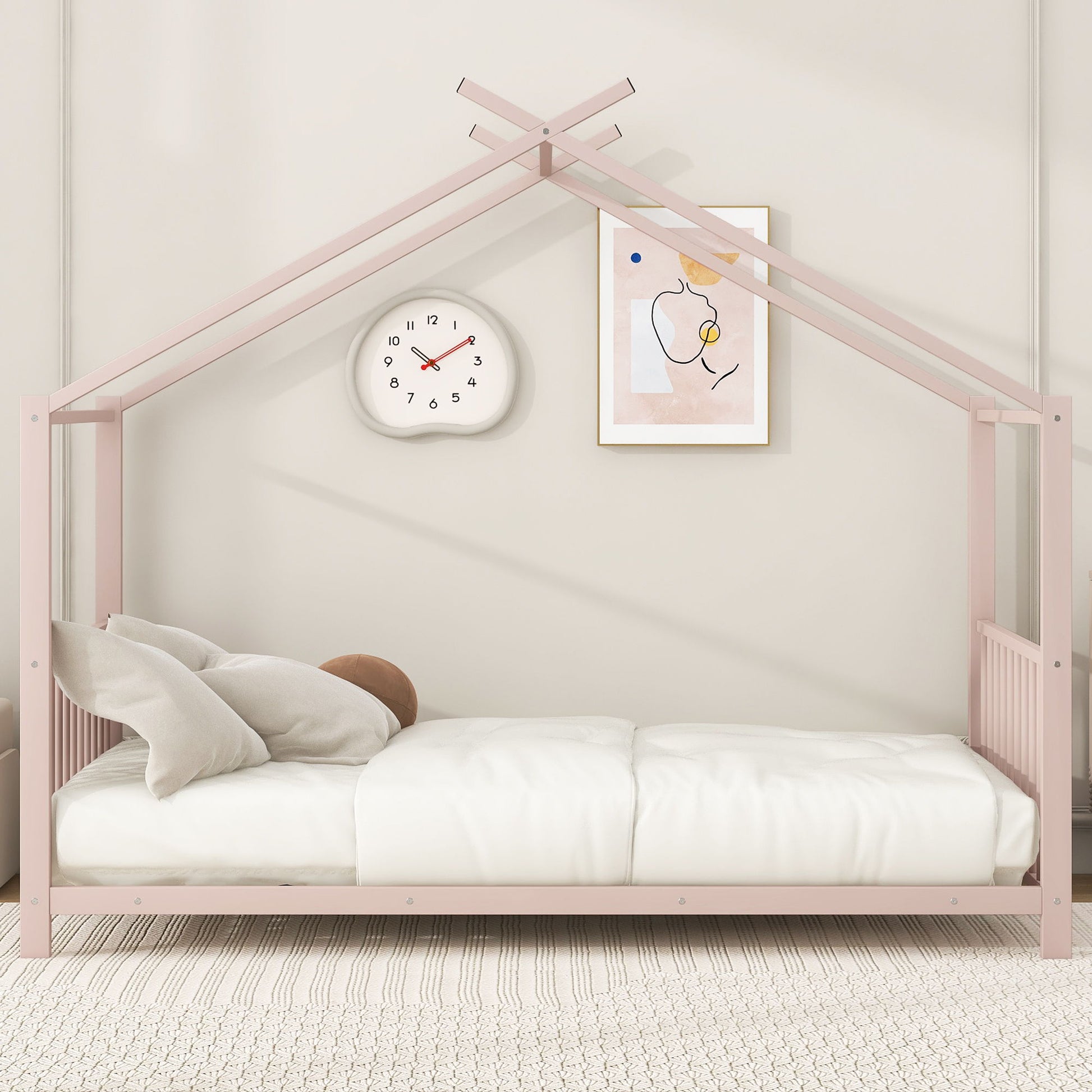 Metal House Platform Bed With Modern Design And Durable Frame - The Sleep Loft - Online Mattress Showroom NYC