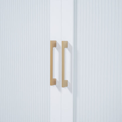 Murphy Bed With Frosted Glass Doors Design, Fake Drawers, Metal Legs - The Sleep Loft - Online Mattress Showroom NYC