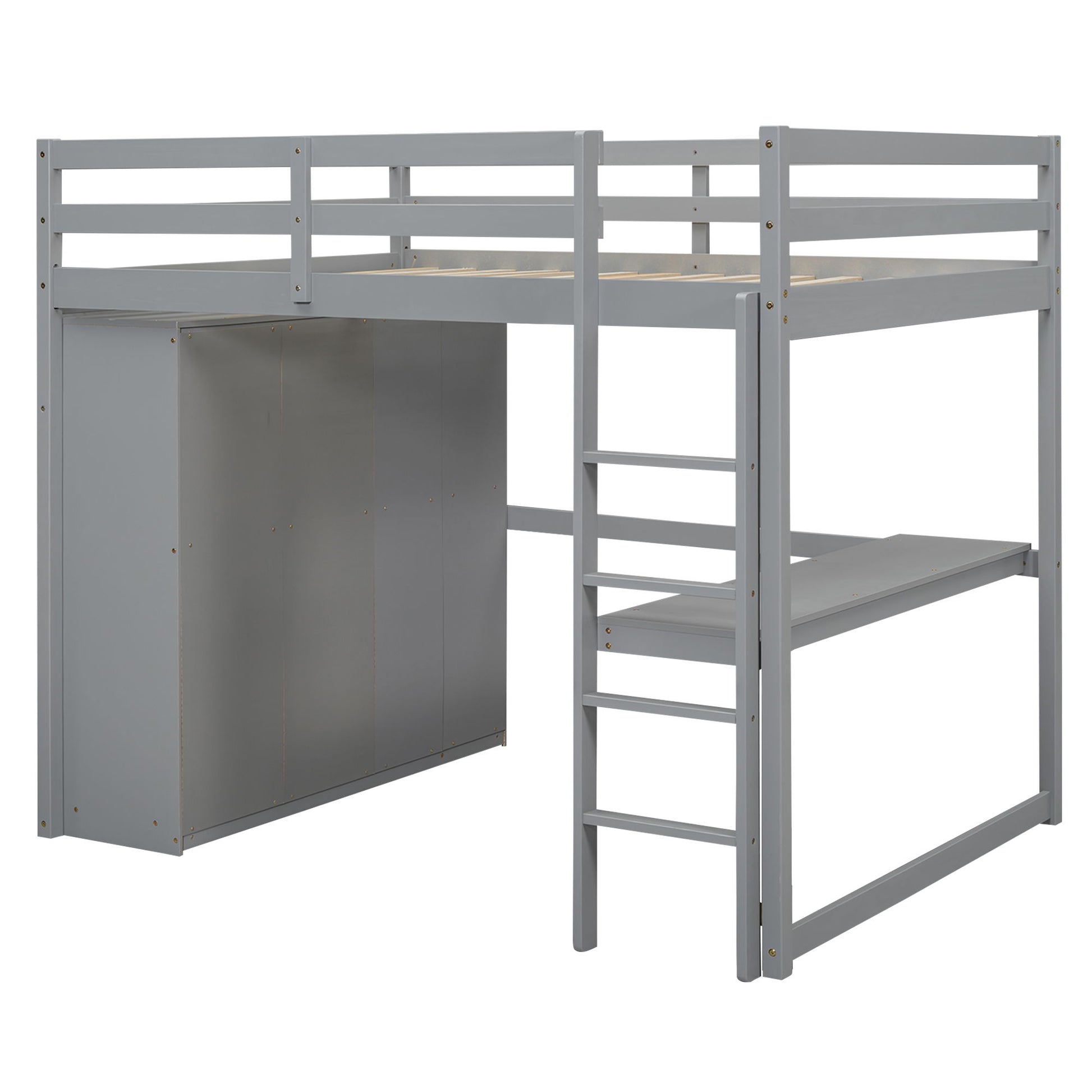 Loft Bed With Built In Wardrobe, Shelves And Drawers - The Sleep Loft - Online Mattress Showroom NYC