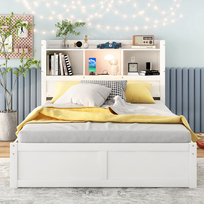 Storage Platform Bed With Pull Out Shelves, Trundle, And 2 Drawers - The Sleep Loft - Online Mattress Showroom NYC