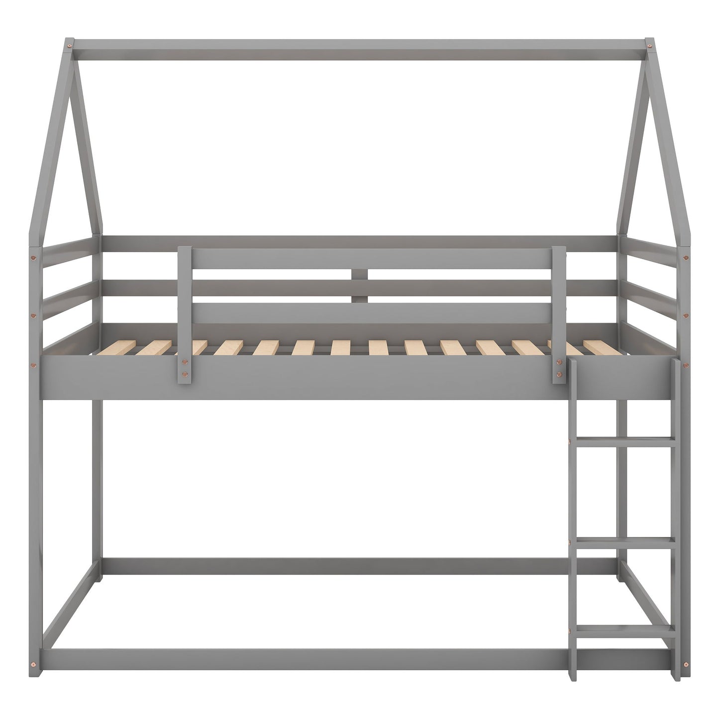 Low Bunk Bed With House Shaped Frame And Ladder - The Sleep Loft - Online Mattress Showroom NYC