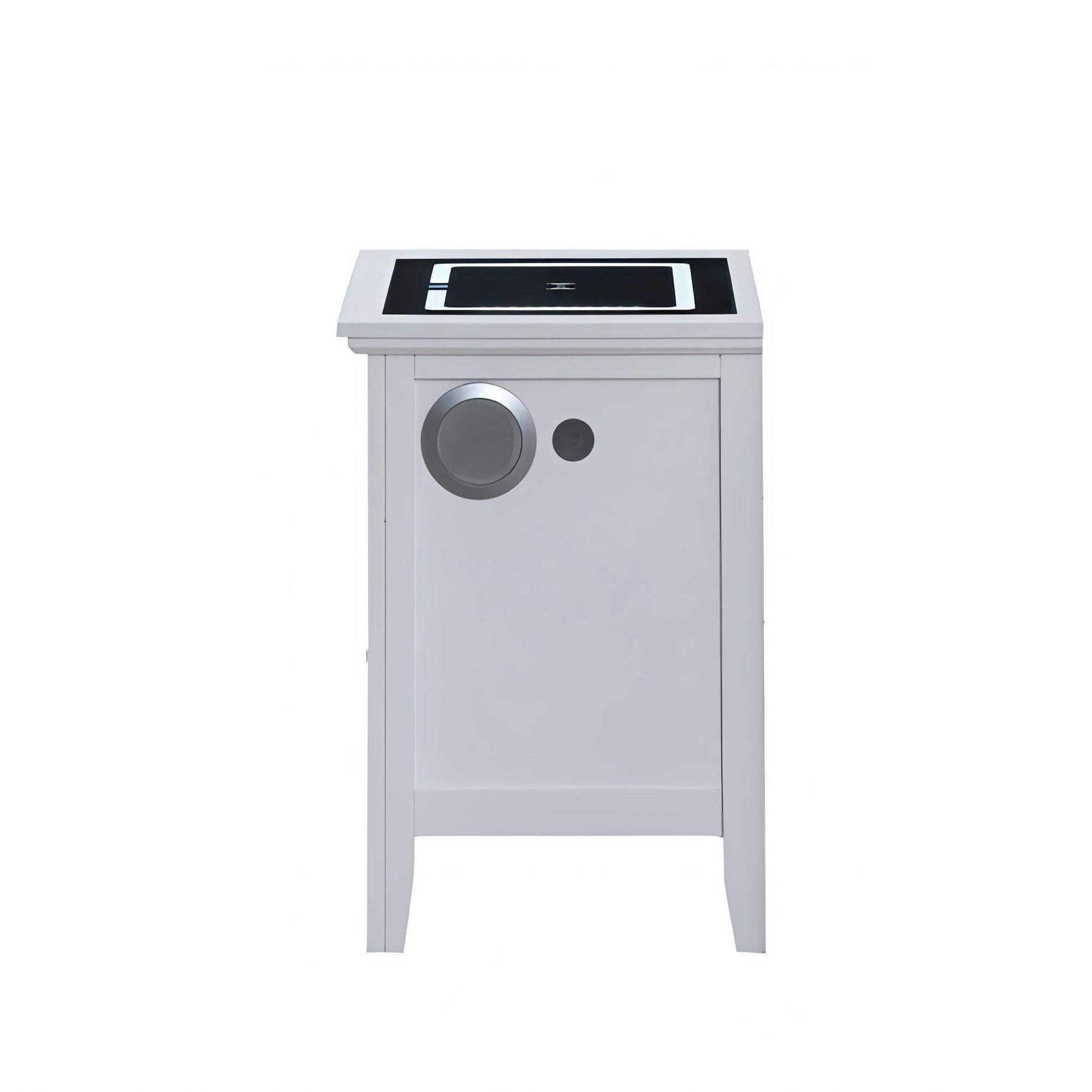 Hammond - Smart 3 Drawer Nightstand With USB Charging And Integrated Speakers - White - The Sleep Loft - Online Mattress Showroom NYC