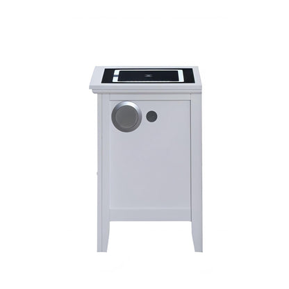 Hammond - Smart 3 Drawer Nightstand With USB Charging And Integrated Speakers - White - The Sleep Loft - Online Mattress Showroom NYC