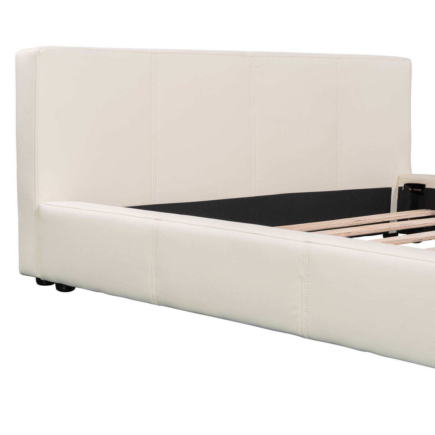 Stylish Upholstered Bed With Birch Wood Frame - The Sleep Loft - Online Mattress Showroom NYC