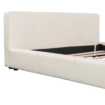 Stylish Upholstered Bed With Birch Wood Frame - The Sleep Loft - Online Mattress Showroom NYC
