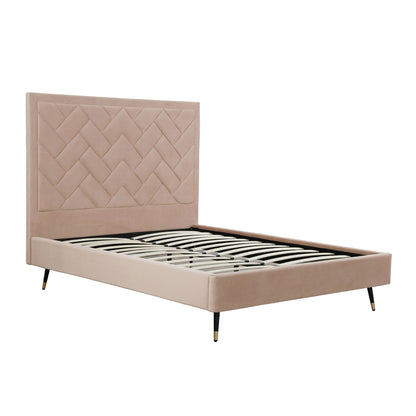Crosby - Bed With Upholstered Headboard And Slats - The Sleep Loft - Online Mattress Showroom NYC