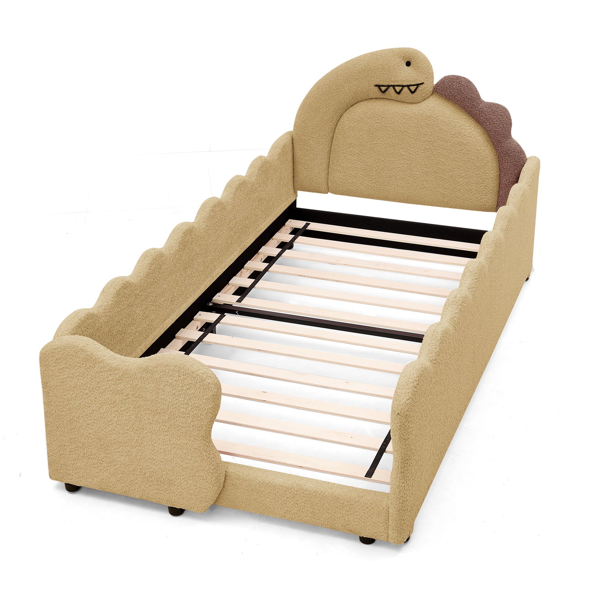 Cute Dinosaur Shaped Bed With Safety Guardrail, Toddler Frame - The Sleep Loft - Online Mattress Showroom NYC