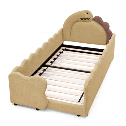 Cute Dinosaur Shaped Bed With Safety Guardrail, Toddler Frame - The Sleep Loft - Online Mattress Showroom NYC