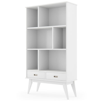 Draper - Mid Century Wide Bookcase And Storage Unit - The Sleep Loft - Online Mattress Showroom NYC
