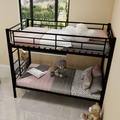Metal Bunk Bed For Kids, Convertible Bedframe With Ladders & Guardrail - The Sleep Loft - Online Mattress Showroom NYC