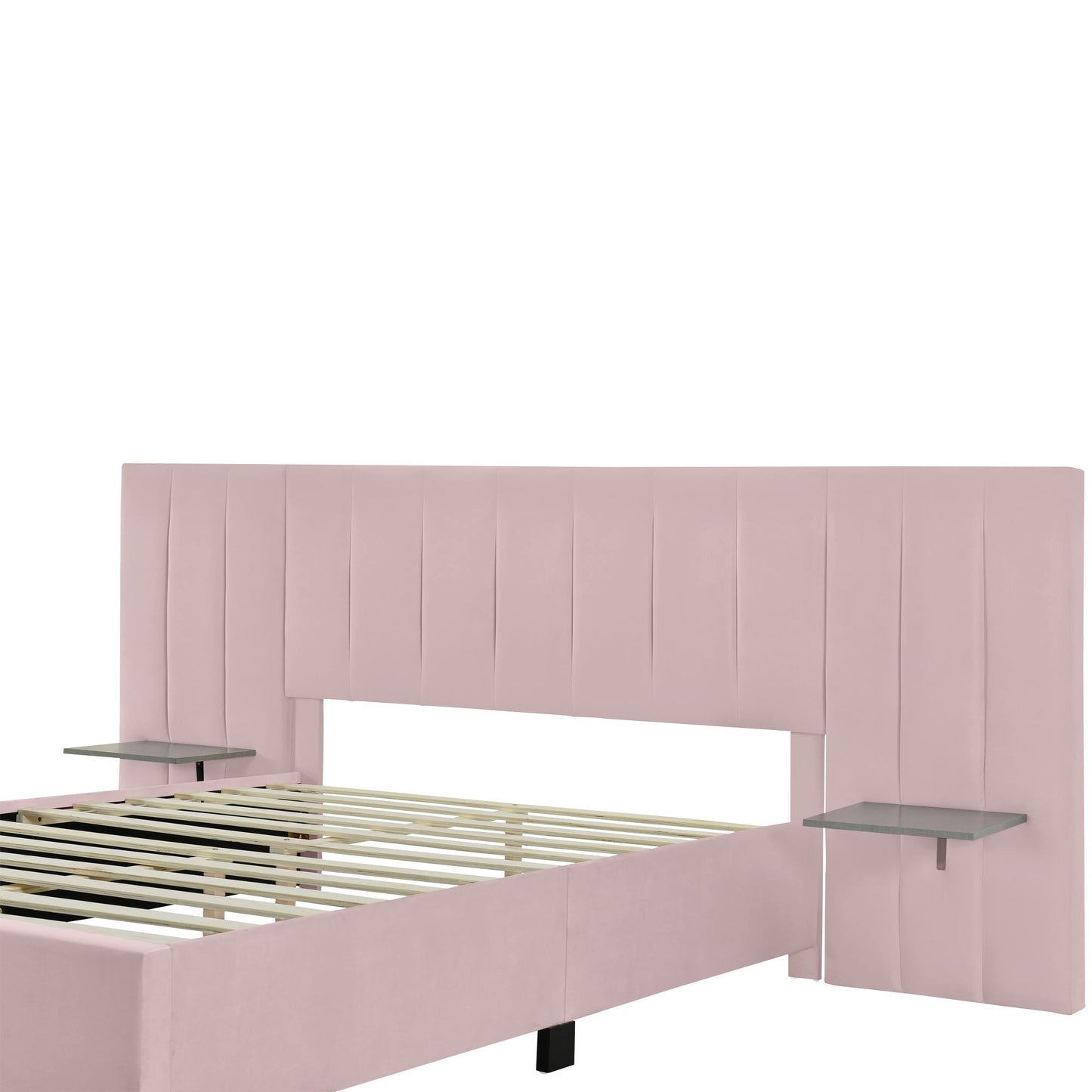 Upholstered Platform Bed With Big Headboard - The Sleep Loft - Online Mattress Showroom NYC