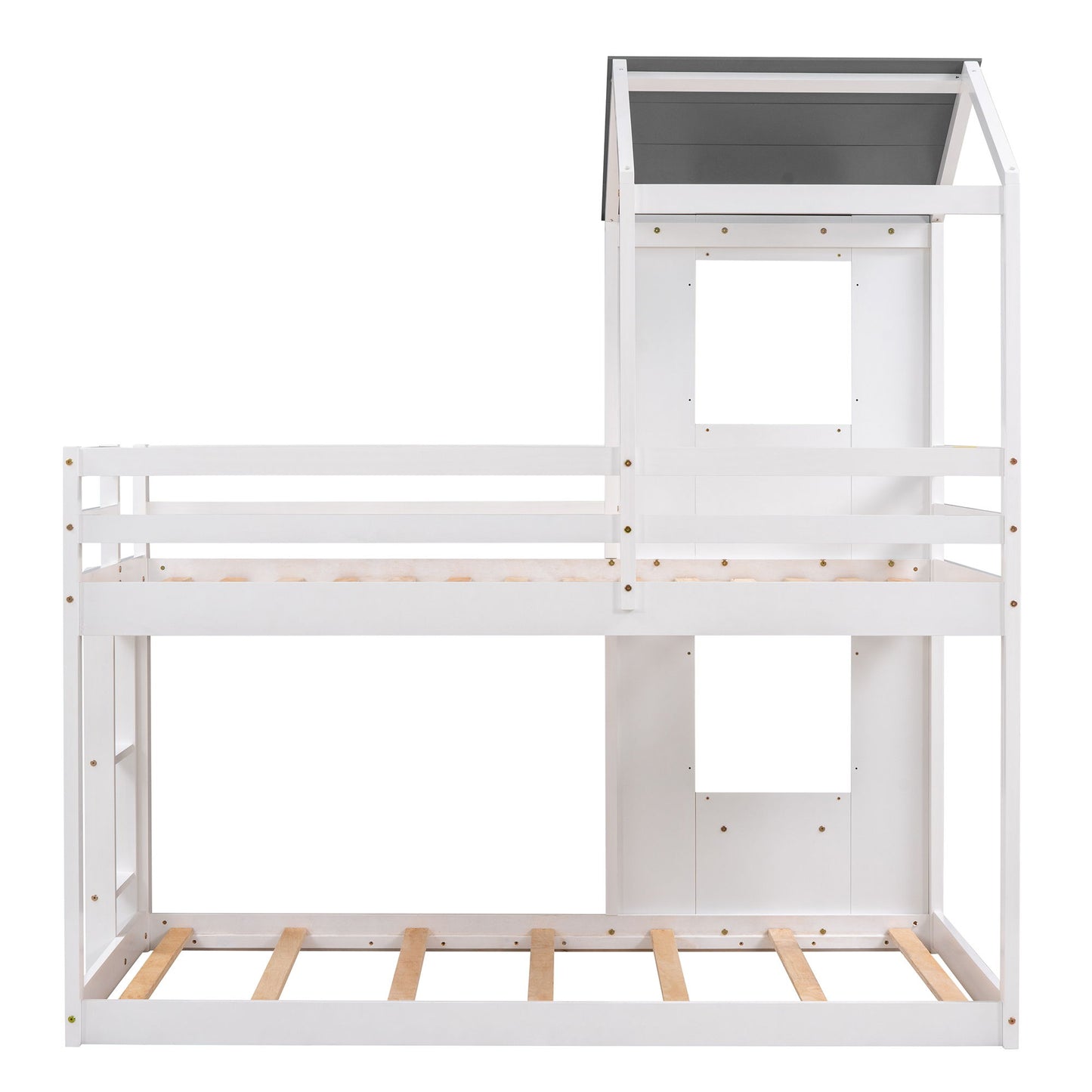 Bunk Bed Wood Bed & Roof, Window, Guardrail, Ladder - The Sleep Loft - Online Mattress Showroom NYC