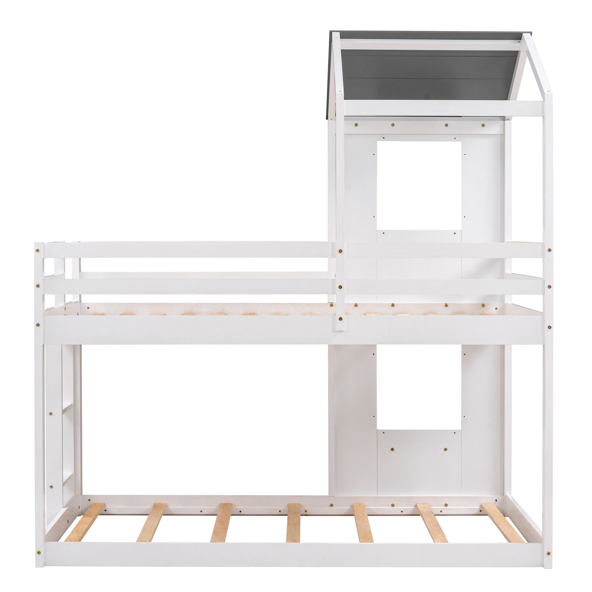 Bunk Bed Wood Bed & Roof, Window, Guardrail, Ladder - The Sleep Loft - Online Mattress Showroom NYC
